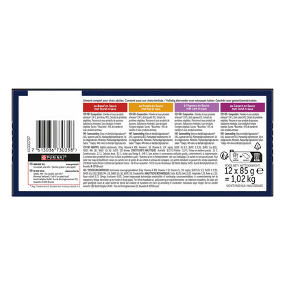 Purina Felix Adult Cat Food Shredded in Sauce with Beef, Chicken, Lamb &amp; Duck
