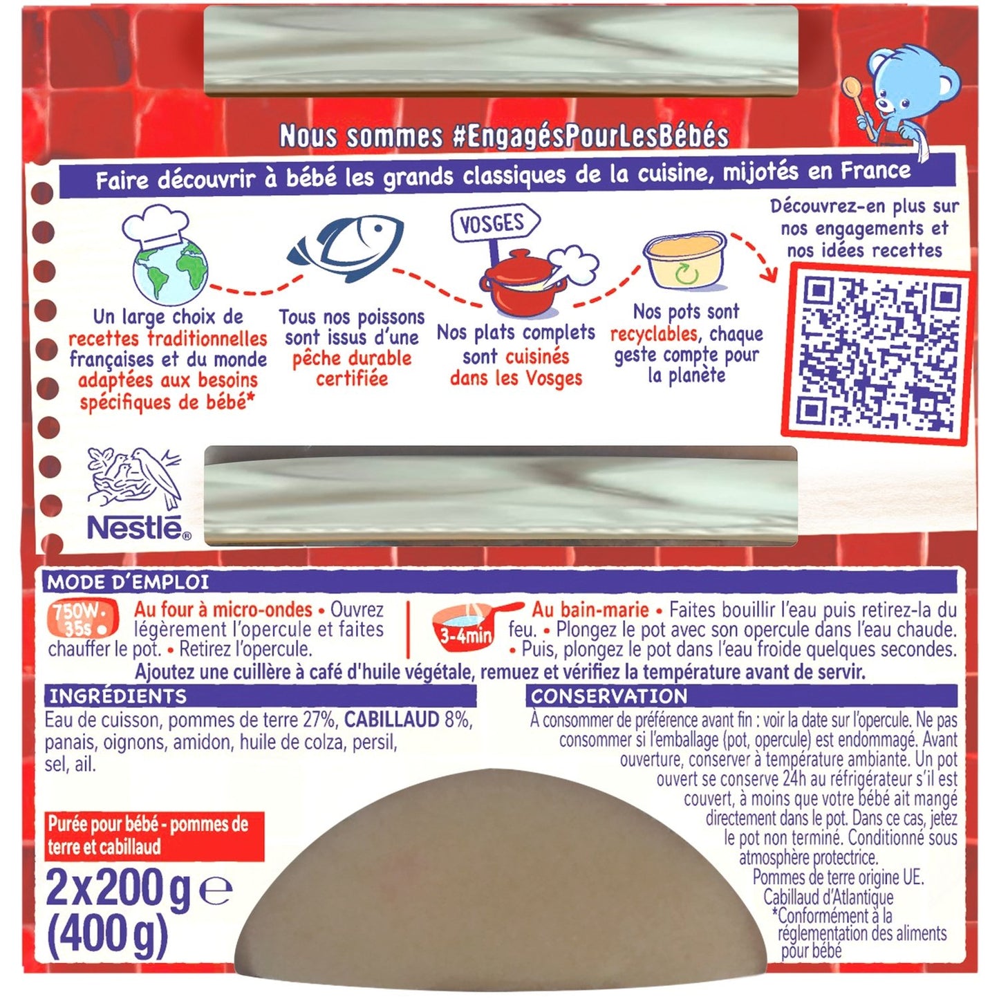 Plat Bébé Bébé Dés 8 Mois Parmentier de Cabillaud P'TITE RECETTE