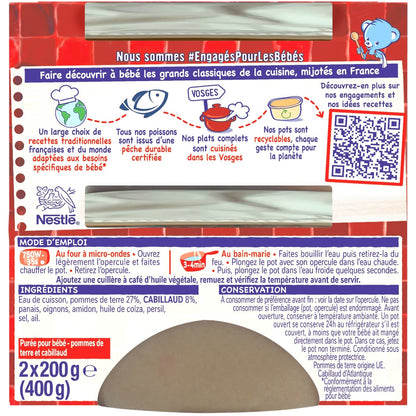 Plat Bébé Bébé Dés 8 Mois Parmentier de Cabillaud P'TITE RECETTE