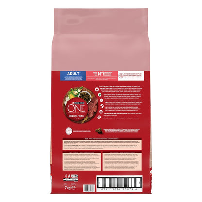 Croquettes pour Chien Adulte Médium Maxi +10kg Boeuf Riz PURINA ONE