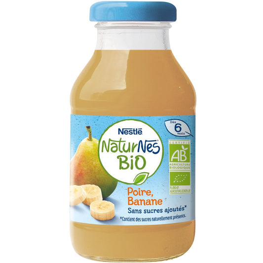 Boissons Bébé Bio Dés 6 Mois, Poire & Banane Sans Sucres Ajoutés NESTLE