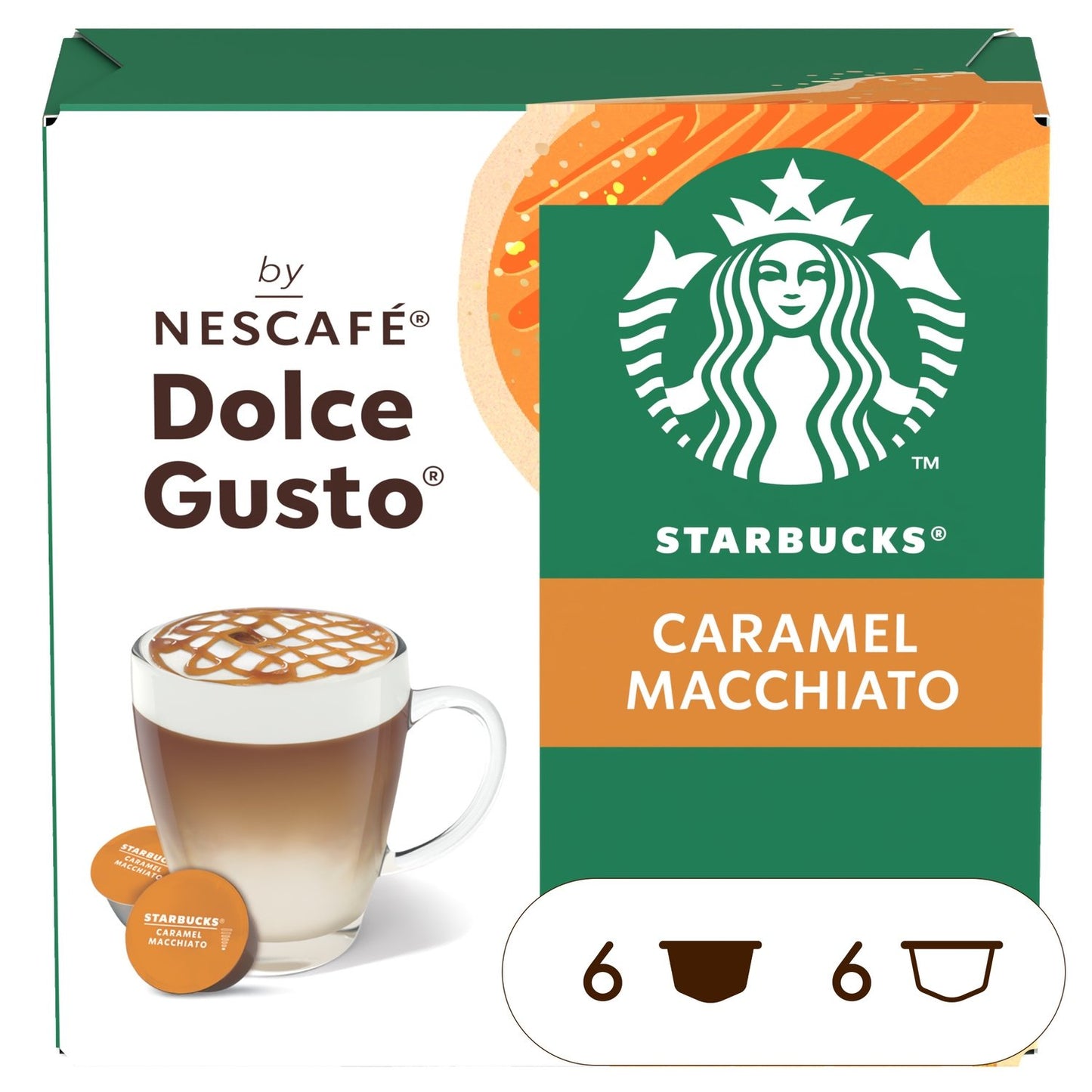 Coffee Capsules Caramel Macchiato Compatible Dolce Gusto STARBUCKS