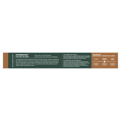 Café Capsules House Blend Lungo Intensité 8 Compatible Nespresso STARBUCKS
