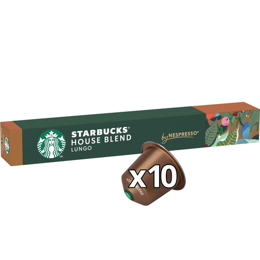Café Capsules House Blend Lungo Intensité 8 Compatible Nespresso STARBUCKS 10 capsules