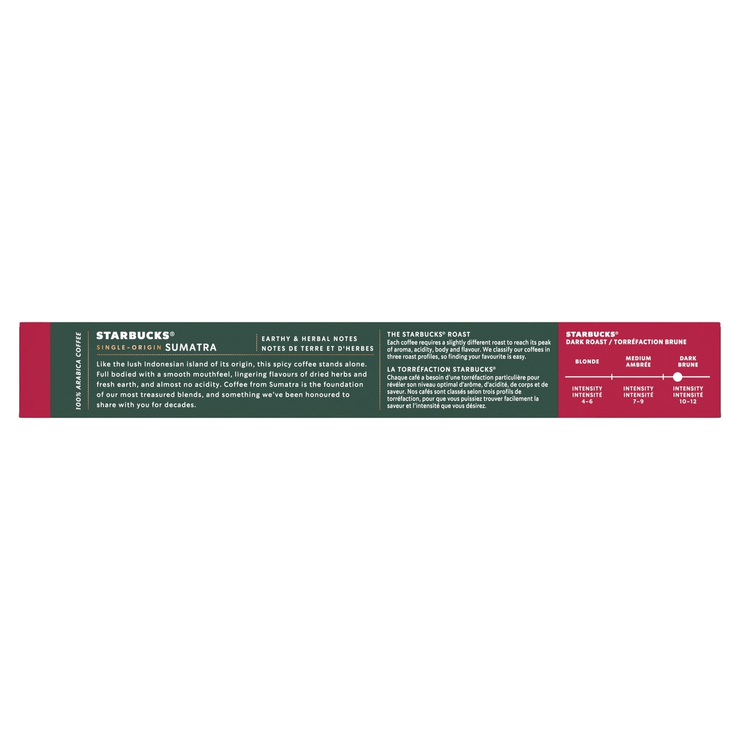 Café Capsules Compatible Nespresso Sumatra Intensité 10 By Nespresso STARBUCKS