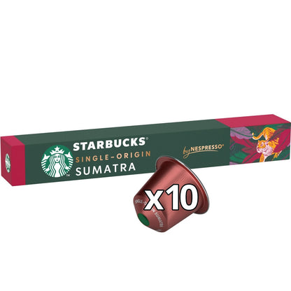 [ANTI-GASPILLAGE] Café Capsules Compatible Nespresso Sumatra Intensité 10 By Nespresso STARBUCKS - Date de durabilité minimale : 17/09/2025