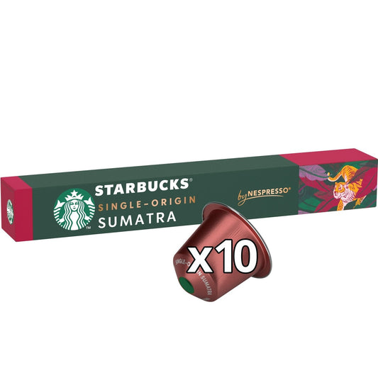 [ANTI-GASPILLAGE] Café Capsules Compatible Nespresso Sumatra Intensité 10 By Nespresso STARBUCKS - Date de durabilité minimale : 17/09/2025