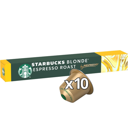 Café Capsules Blonde Espresso Roast Intensité 6 Compatible Nespresso STARBUCKS 10 capsules