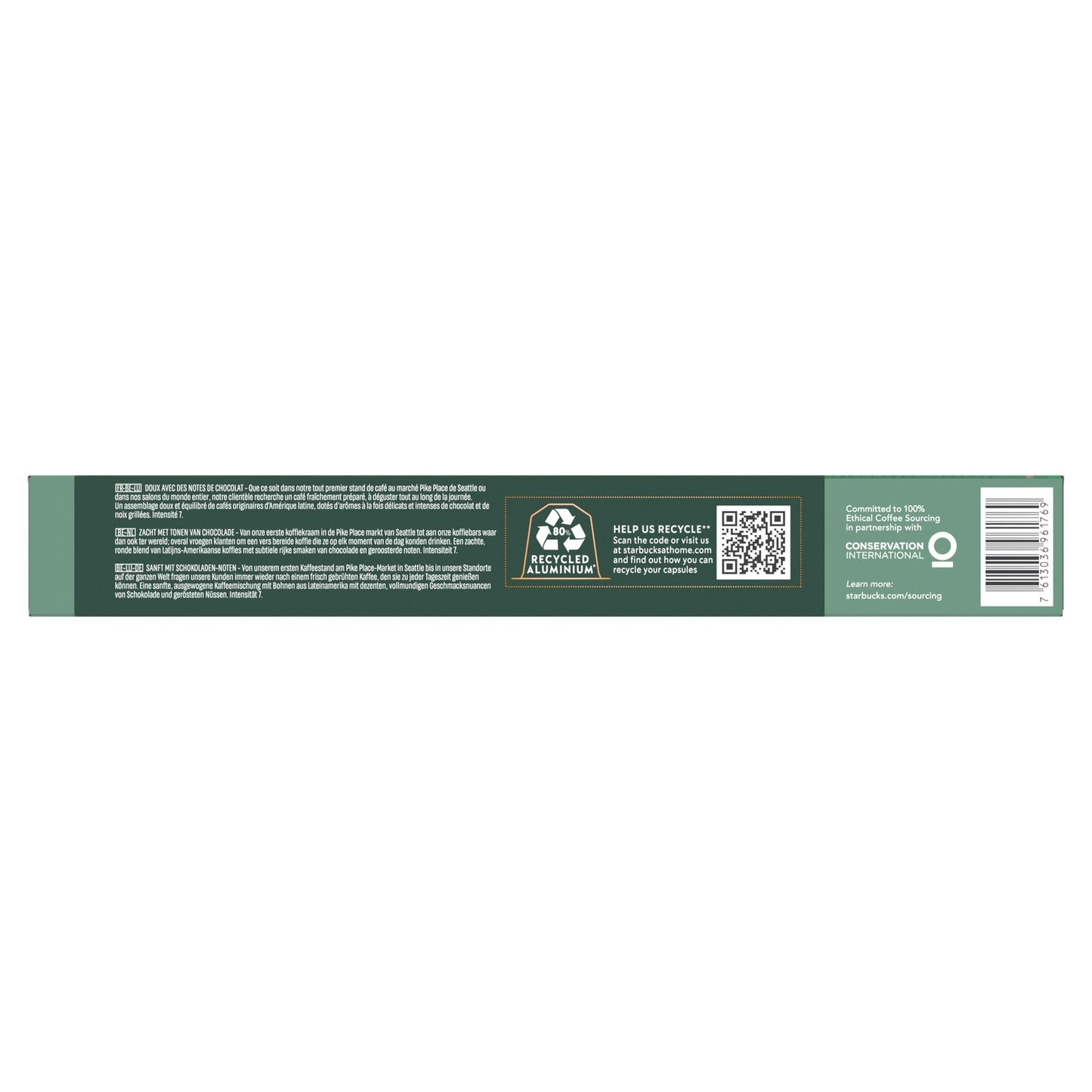 Café Capsules Compatible Nespresso Pike Place Roast Intensité 7 By Nespresso STARBUCKS