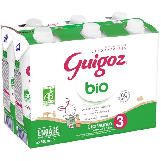 Lait bébé liquide 3ème âge Dès 10 Mois Bio Guigoz GUIGOZ 
