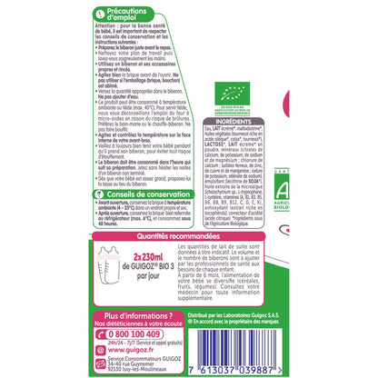 Lait bébé liquide 3ème âge Dès 10 Mois Bio Guigoz GUIGOZ 