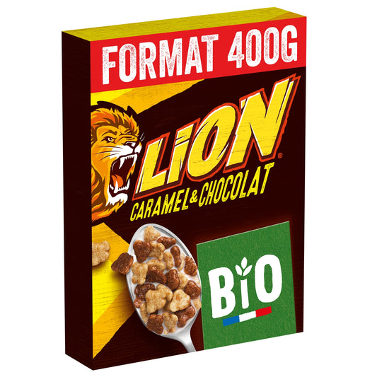 Céréales Lion Caramel et Chocolat Bio NESTLE