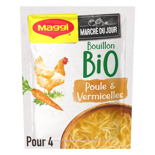 Soupe Déshydratée Poule Vermicelles Carotte Bio MAGGI la boite de 65g