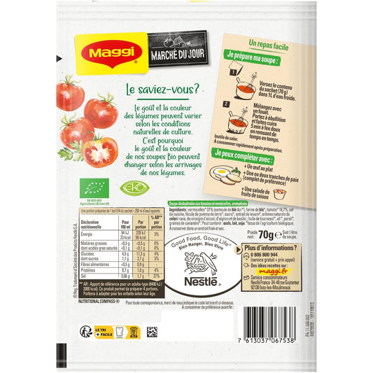 Soupe Déshydratée Tomates Vermicelles Blé Bio MAGGI