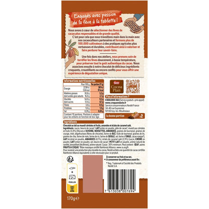Tablette de Chocolat Lait les Recettes de l'Atelier Muesli Caramel NESTLE