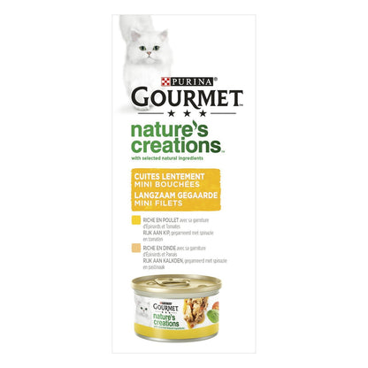 Pâtée pour Chat Adulte en Sauce Poulet Dinde Nature's Creations GOURMET