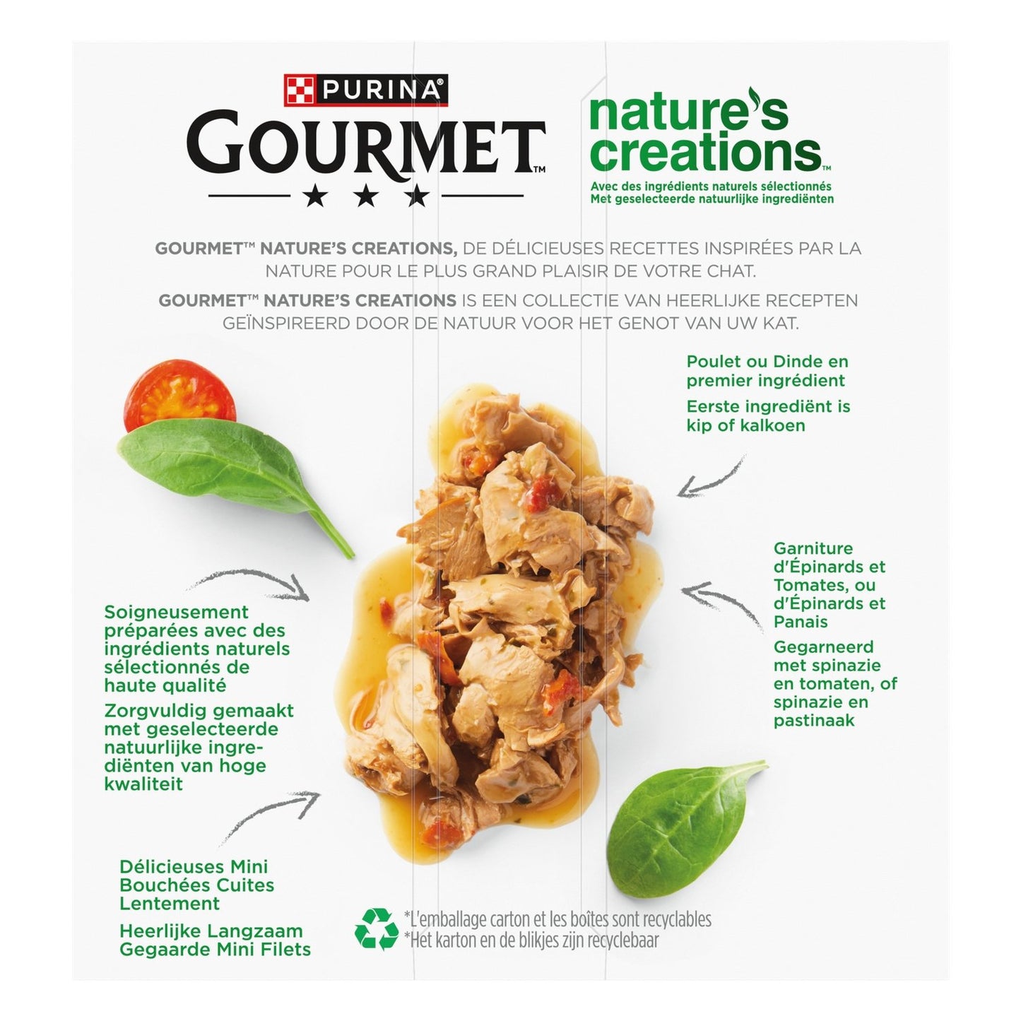Pâtée pour Chat Adulte en Sauce Poulet Dinde Nature's Creations GOURMET