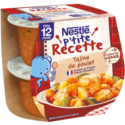 Plat Bébé Dés 12 Mois Tajine de Poulet P'tite Recette NESTLE