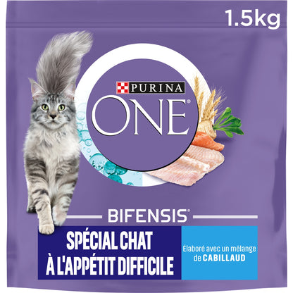 Croquettes Pour Chat Adulte Appétit Difficile Cabillaud Truite Bifensis PURINA ONE 