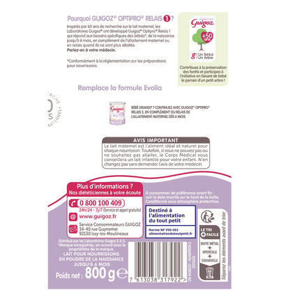 Powdered Baby Milk 1st Age Relais EVOLIA GUIGOZ