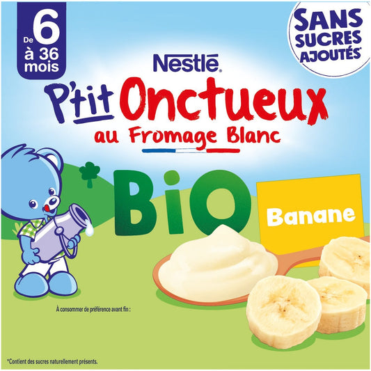Dessert Bébé Dés 6mois,banane Bio P'TIT ONCTUEUX