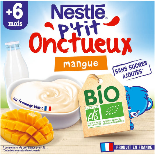Dessert Bébé Dés 6mois, Mangue Bio NESTLE
