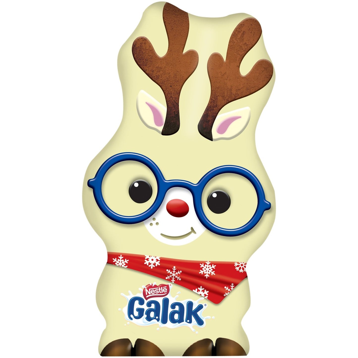 Moulage Renne Noël Chocolat Blanc GALAK - Gamme de Noël 2025 le renne de 88g
