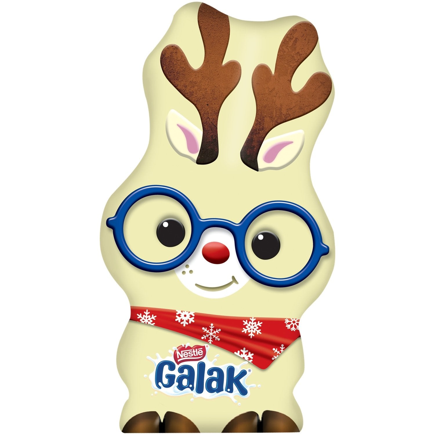Moulage Renne Noël Chocolat Blanc GALAK - Gamme de Noël 2025 le renne de 88g