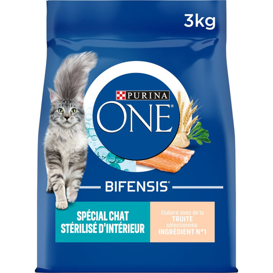 Croquettes pour Chat Adulte Stérilisé Truite Bifensis PURINA ONE Le sac de 3kg