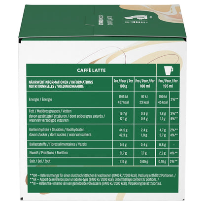 Coffee Capsules Caffe Latte Compatible Dolce Gusto STARBUCKS
