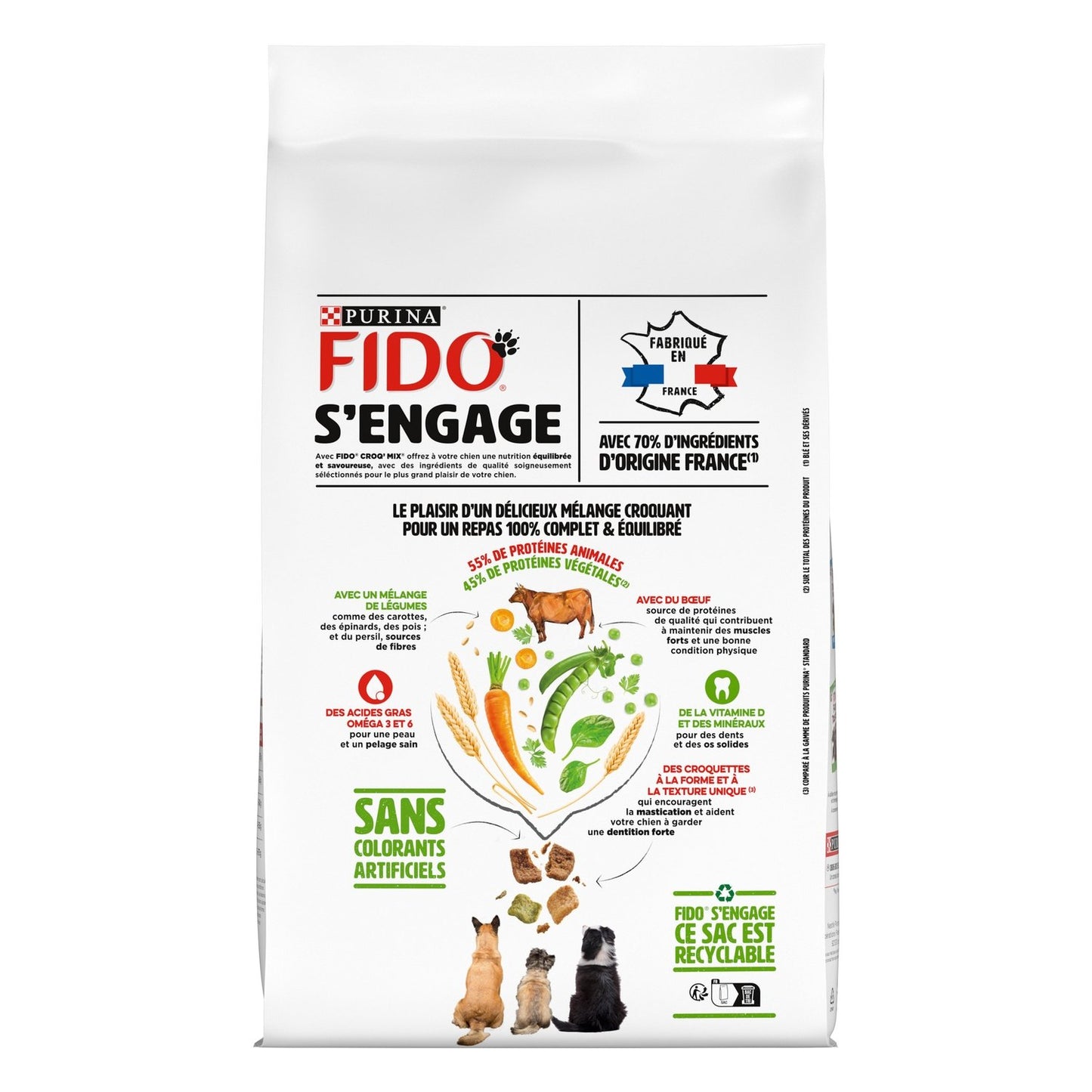 Croquettes pour Chien Adulte Boeuf Légumes FIDO