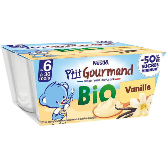Dessert Bébé Dés 6mois,saveur Vanille P'TIT GOURMAND
