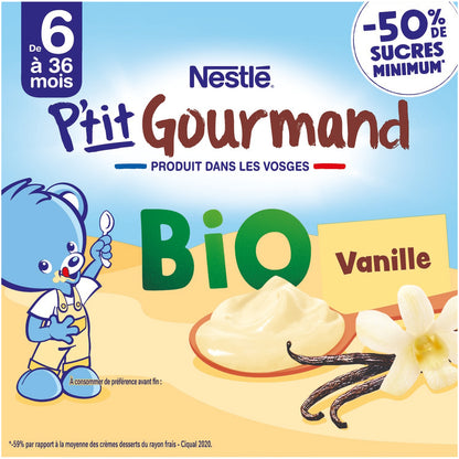 Dessert Bébé Dés 6mois,saveur Vanille P'TIT GOURMAND