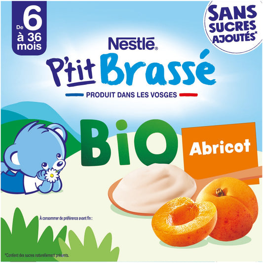 Dessert Bébé Bio Dés 6 Mois, Abricot Bio NESTLE
