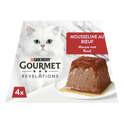 Pâtée pour Chat Adulte en Mousse Boeuf Nappée Sauce Revelations GOURMET