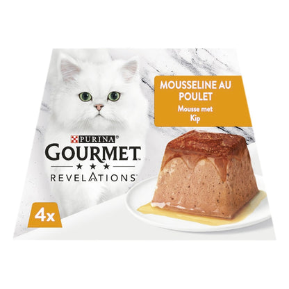 Pâtée pour Chat Adulte en Mousse Poulet Nappée Sauce Gourmet Revelations GOURMET