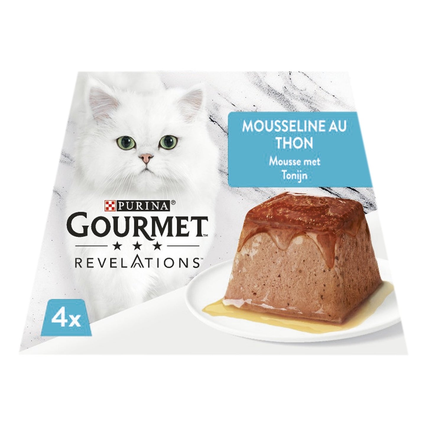 Pâtée pour Chat Adulte en Mousse Thon Nappée de Sauce Revelations GOURMET