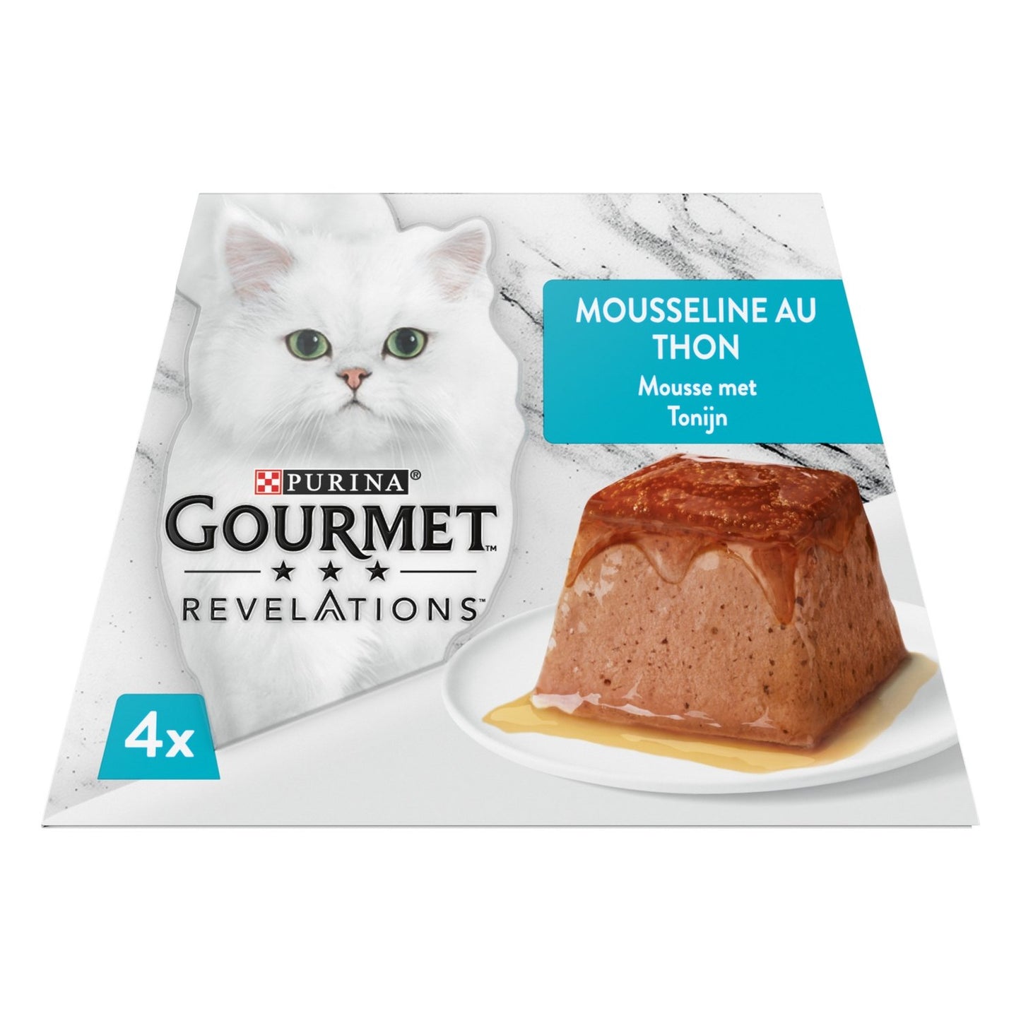 Pâtée pour Chat Adulte en Mousse Thon Nappée de Sauce Revelations GOURMET