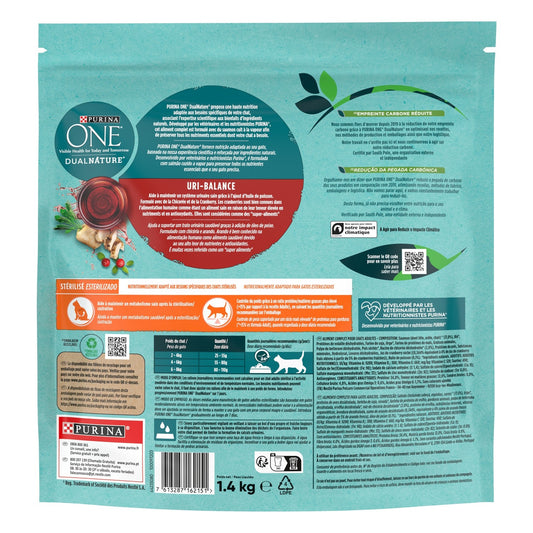 Croquettes pour Chat Adulte Stérilisé Saumon Cranberry Dual Nature PURINA