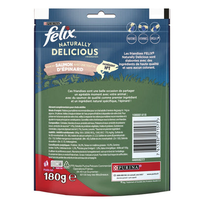Friandises pour Chat Adulte Saumon Epinard Naturally Delicious FELIX