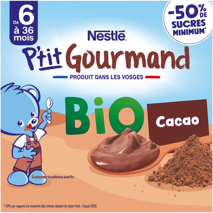 Baby Dessert From 6 Months, Organic Cocoa P'TIT GOURMAND
