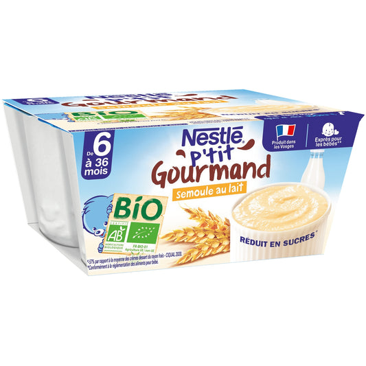 P'TIT GOURMAND Semolina Baby Dessert with Milk