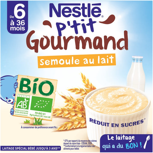 P'TIT GOURMAND Semolina Baby Dessert with Milk