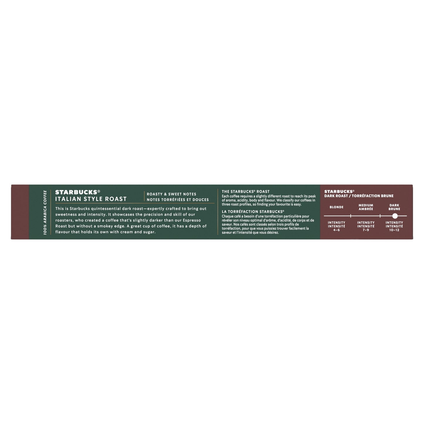 Café Capsules Espresso Italian Style Roast Intensité 11 Compatible Nespresso STARBUCKS 