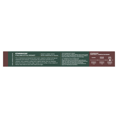 Café Capsules Espresso Italian Style Roast Intensité 11 Compatible Nespresso STARBUCKS 