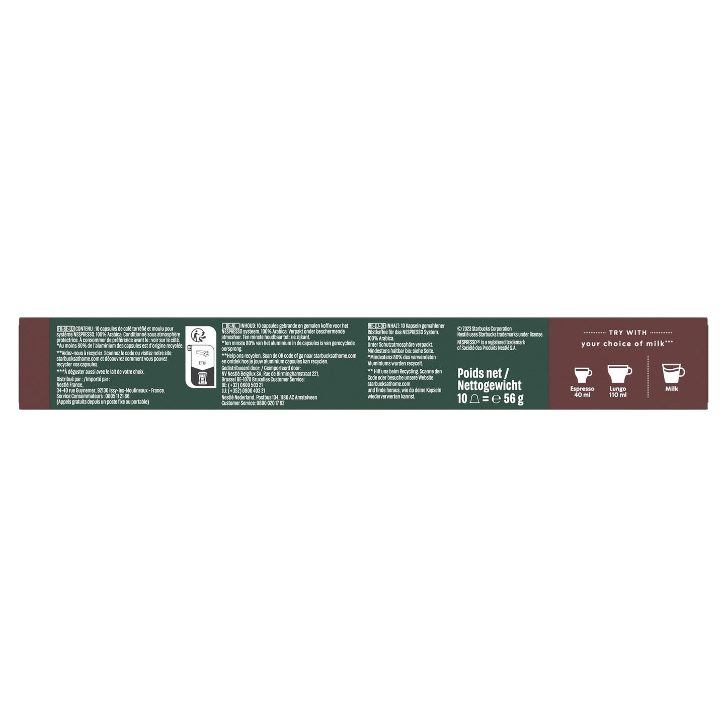 Café Capsules Espresso Italian Style Roast Intensité 11 Compatible Nespresso STARBUCKS 