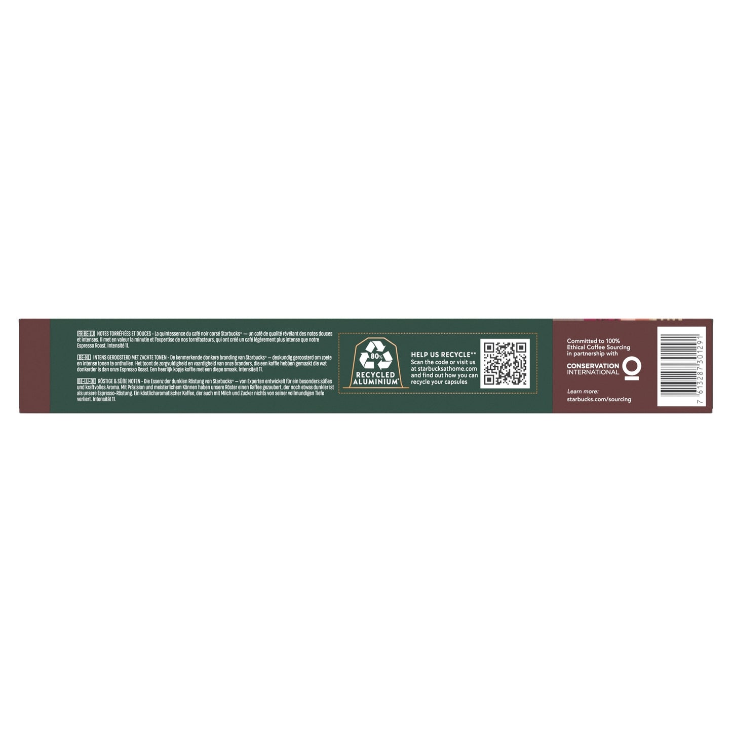 Café Capsules Espresso Italian Style Roast Intensité 11 Compatible Nespresso STARBUCKS 