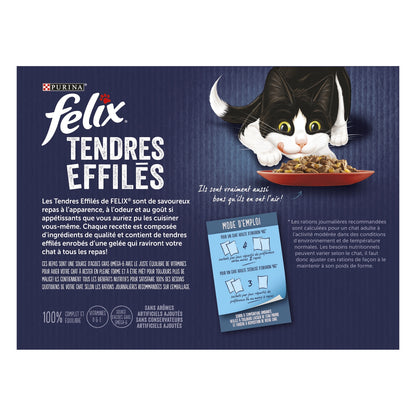 Felix Adult Cat Food in Jelly with Shredded Beef, Rabbit, Lamb &amp; Chicken