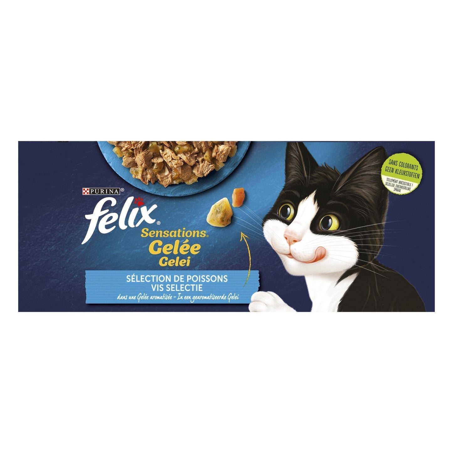 Adult Cat Food in Jelly Sardine Salmon Hake Trout Sensations FELIX