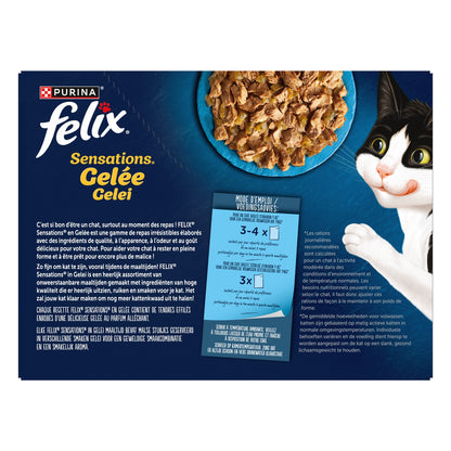 Adult Cat Food in Jelly Sardine Salmon Hake Trout Sensations FELIX